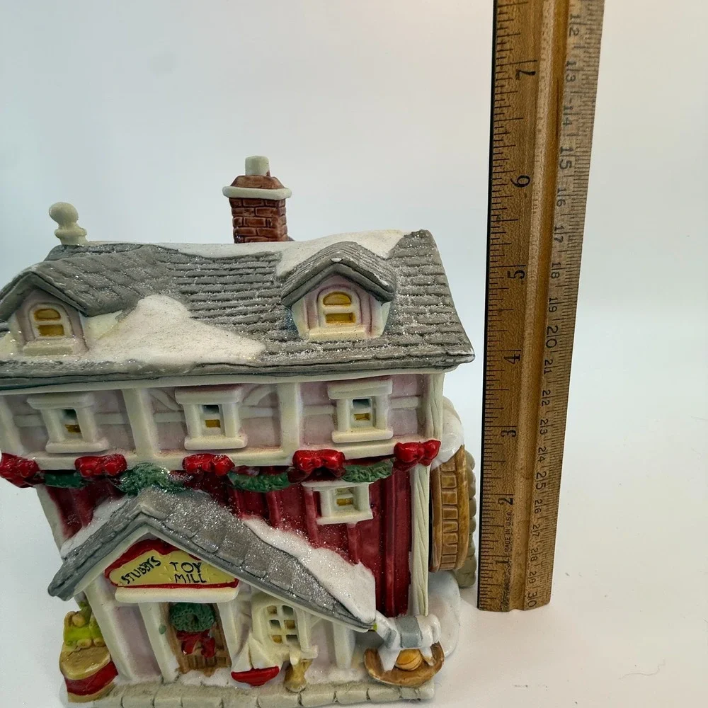 VTG‎ Stubby's Toy Mill Santakin's Village Christmas Village Home Decor Porcelain